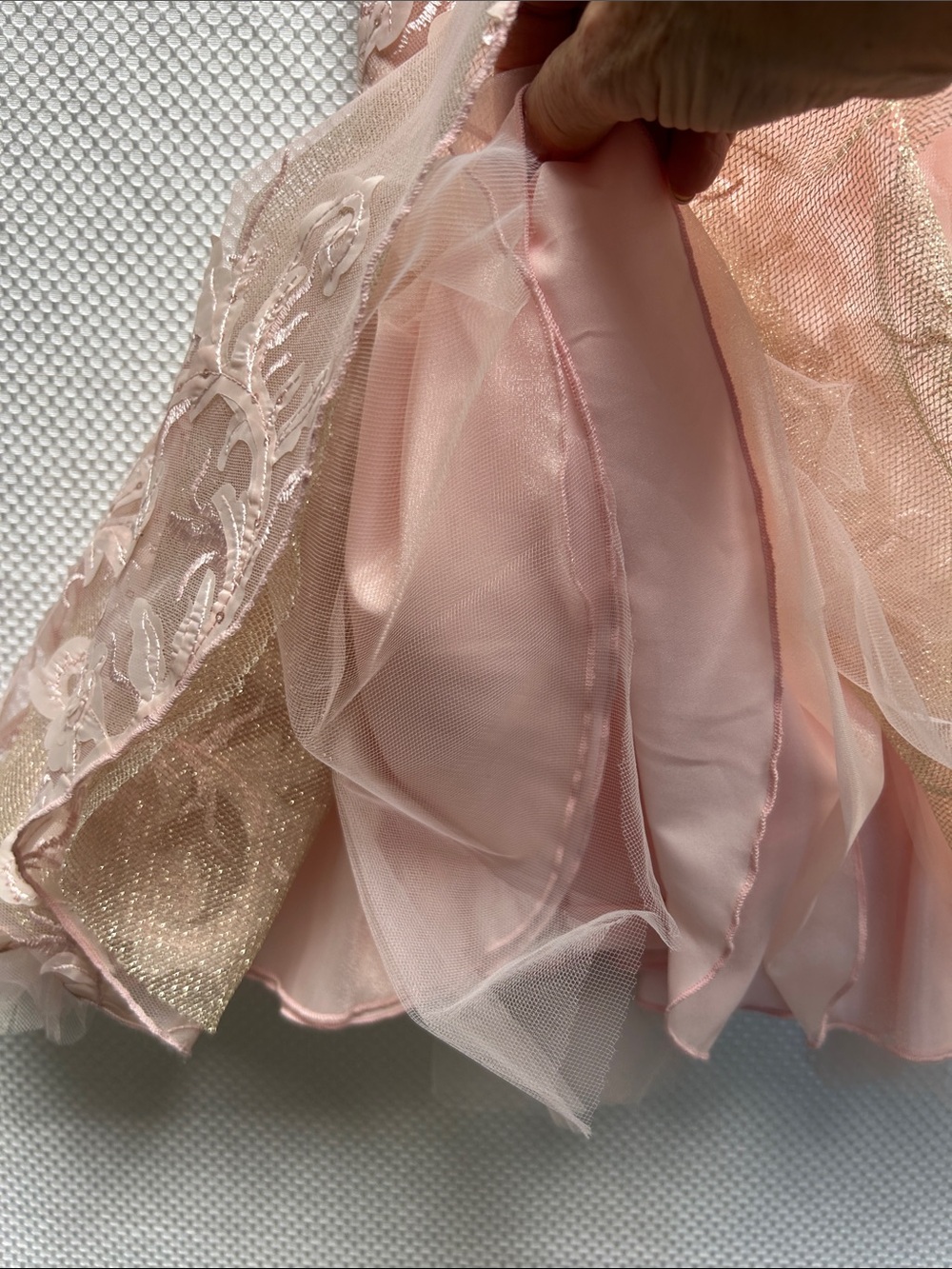 Zoe Ltd Stunning Blush Pale Pink Floral Lace Tulle Party Dress. Fully lined. NWT - Picture 4 of 6